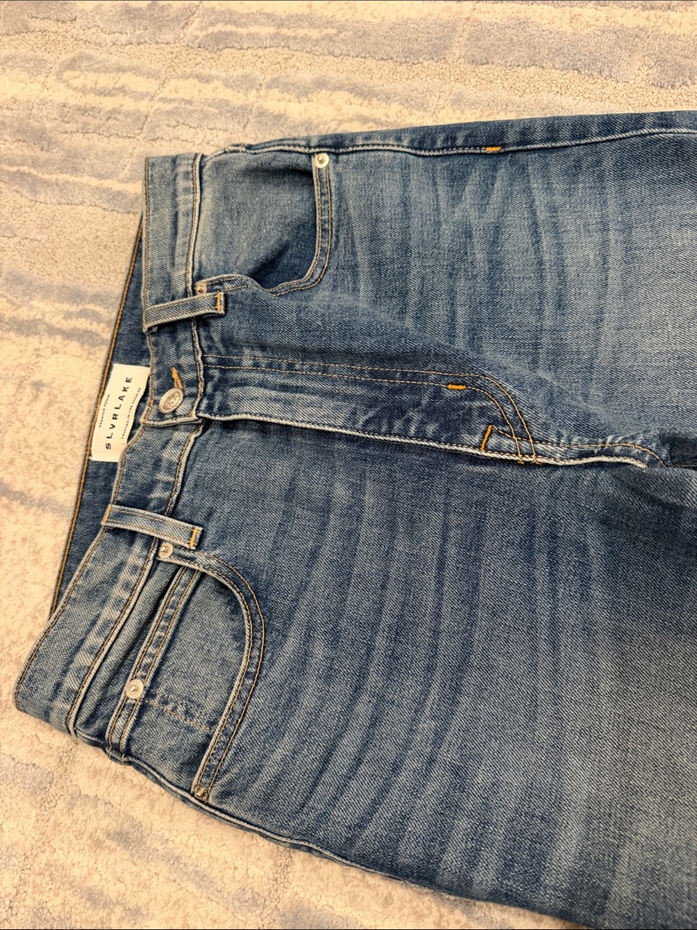 SLVAKE Denim Wide Leg High-Rise Blue Denim Jeans - Picture 3 of 6